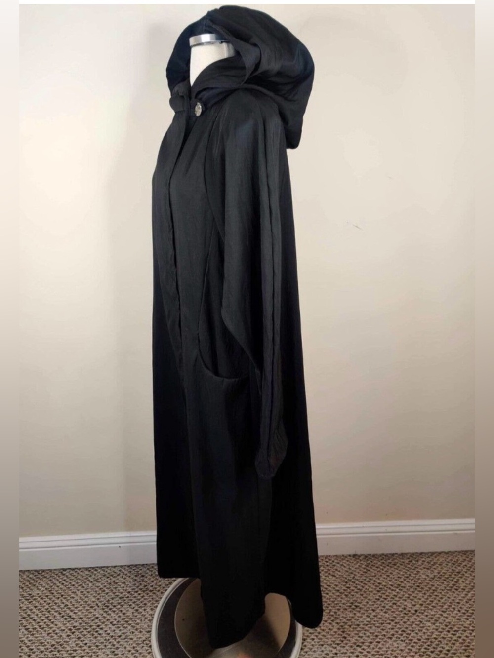 Vintage Maralyce Ferree Hooded Cloak w/Pockets & Button Cloak Cape  Large USA - Picture 14 of 14